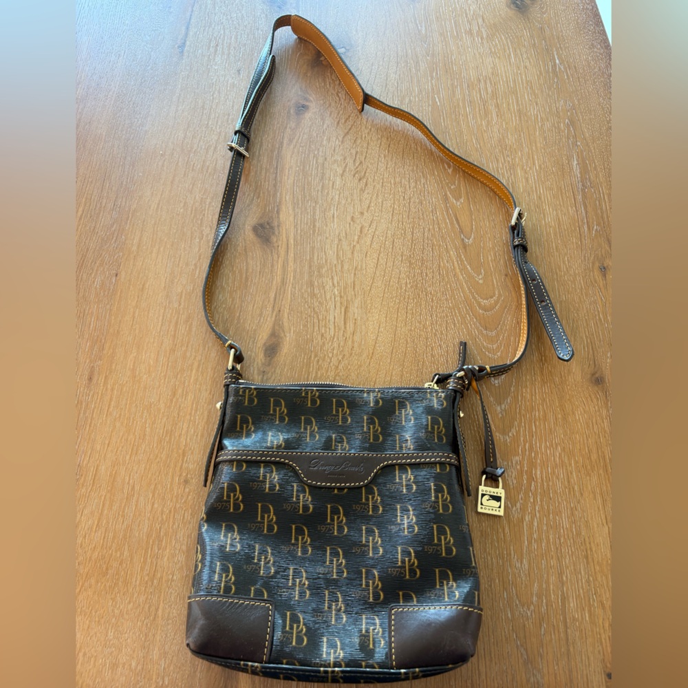 Dooney & Bourke Black and Brown Crossbody Bag